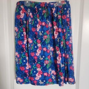 Girls blue floral skirt size 10